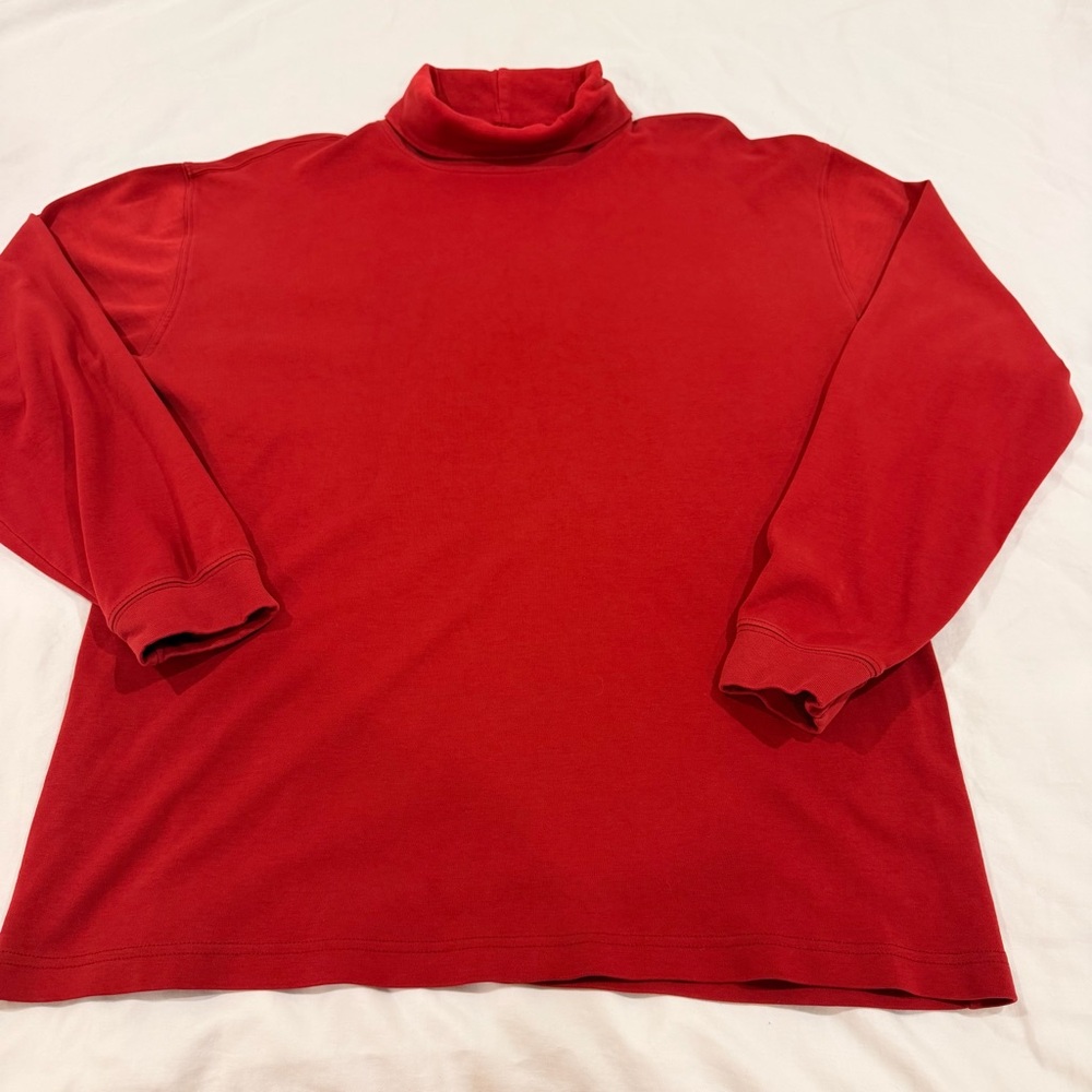 L.L. Bean Bright Red Turtleneck Sweater